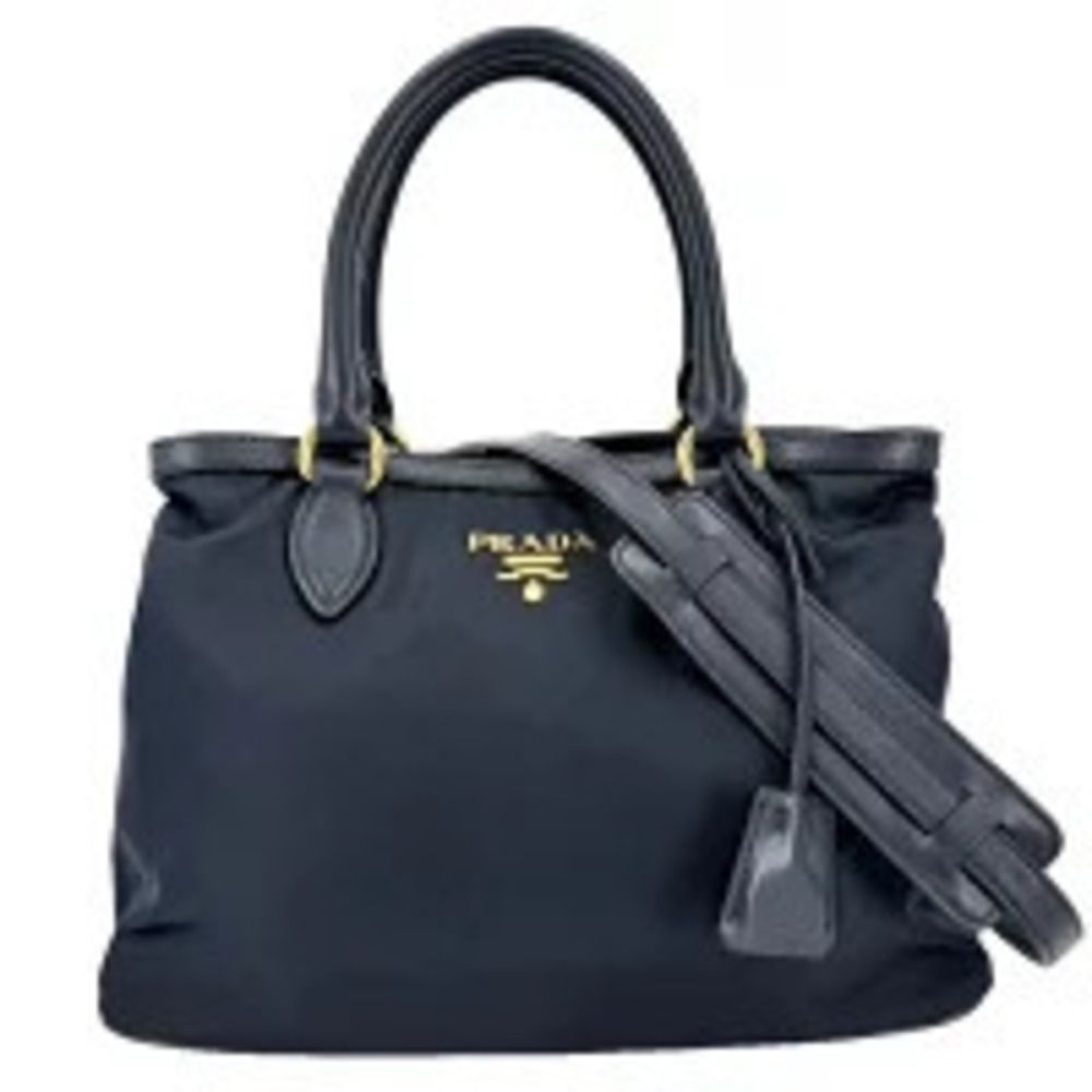 Prada Arque Vitello Daino Leather Hobo Shoulder Bag Blue